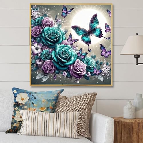 Miniatura 8 de Euibziy Kits de pintura de diamantes para adultos, kits de arte de diamantes 5D para principiantes, pintura de diamante redonda para decoración de