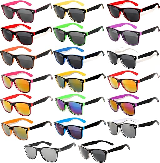 20 Pieces Per Case Wholesale Lot Glasses. Assorted Colored Frame Fashion Sunglasses.Bulk Sunglasses - Wholesale Bulk Party...