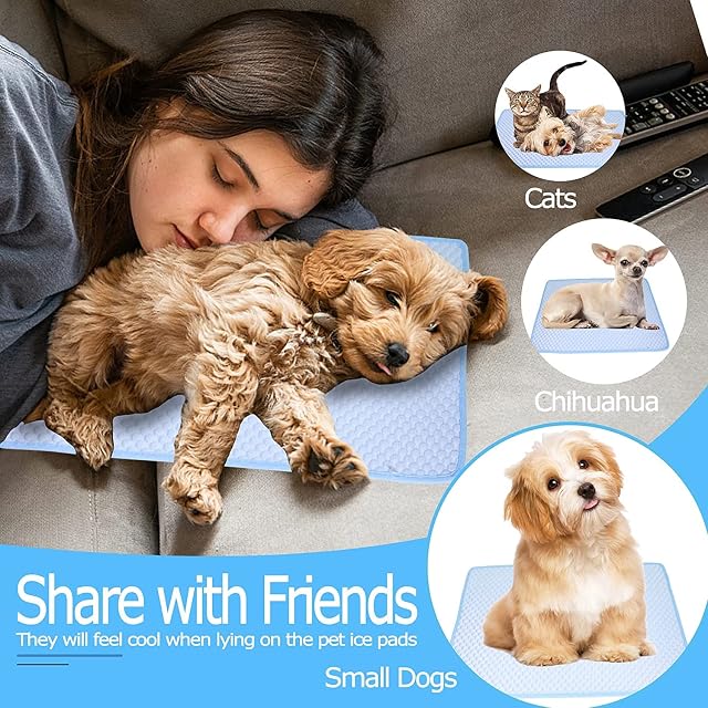Foto 2 de 7 de Esterilla De Refrigeración para Perros, Lavable, De Seda De Hielo, Plegable, Cama para Perros