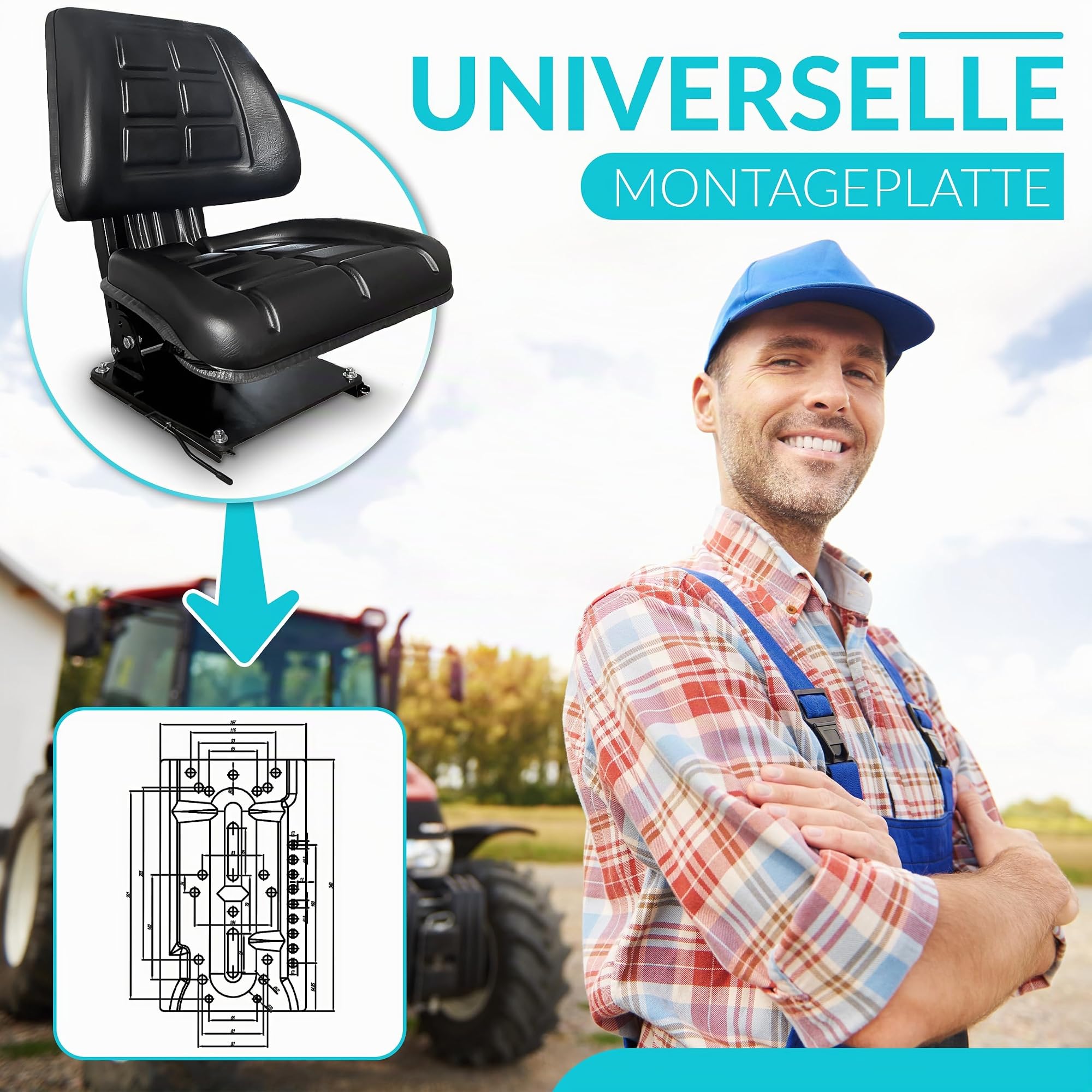 STEYR PLUS Schleppersitz Traktorsitz passend Klepp 1050/20
