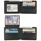Wallet for Men-Genuine Leather RFID Blocking Bifold Stylish Wallet With 2 ID Window