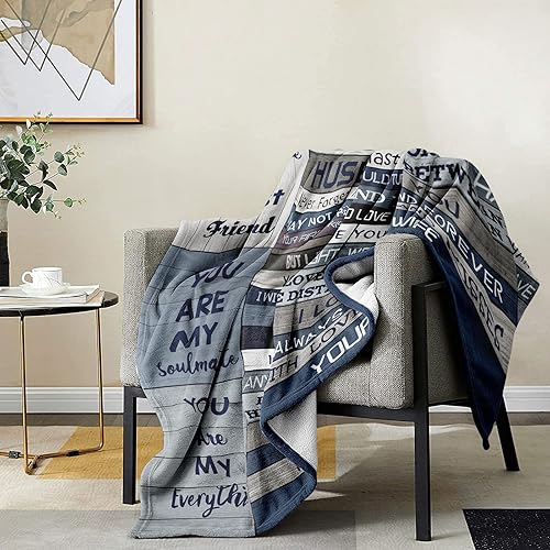 Miniatura 4 de Yamco Regalos para marido de parte de la esposa, regalos para él, esposo, mantas de 80 x 60 pulgadas, regalos para el mejor marido para hombres,