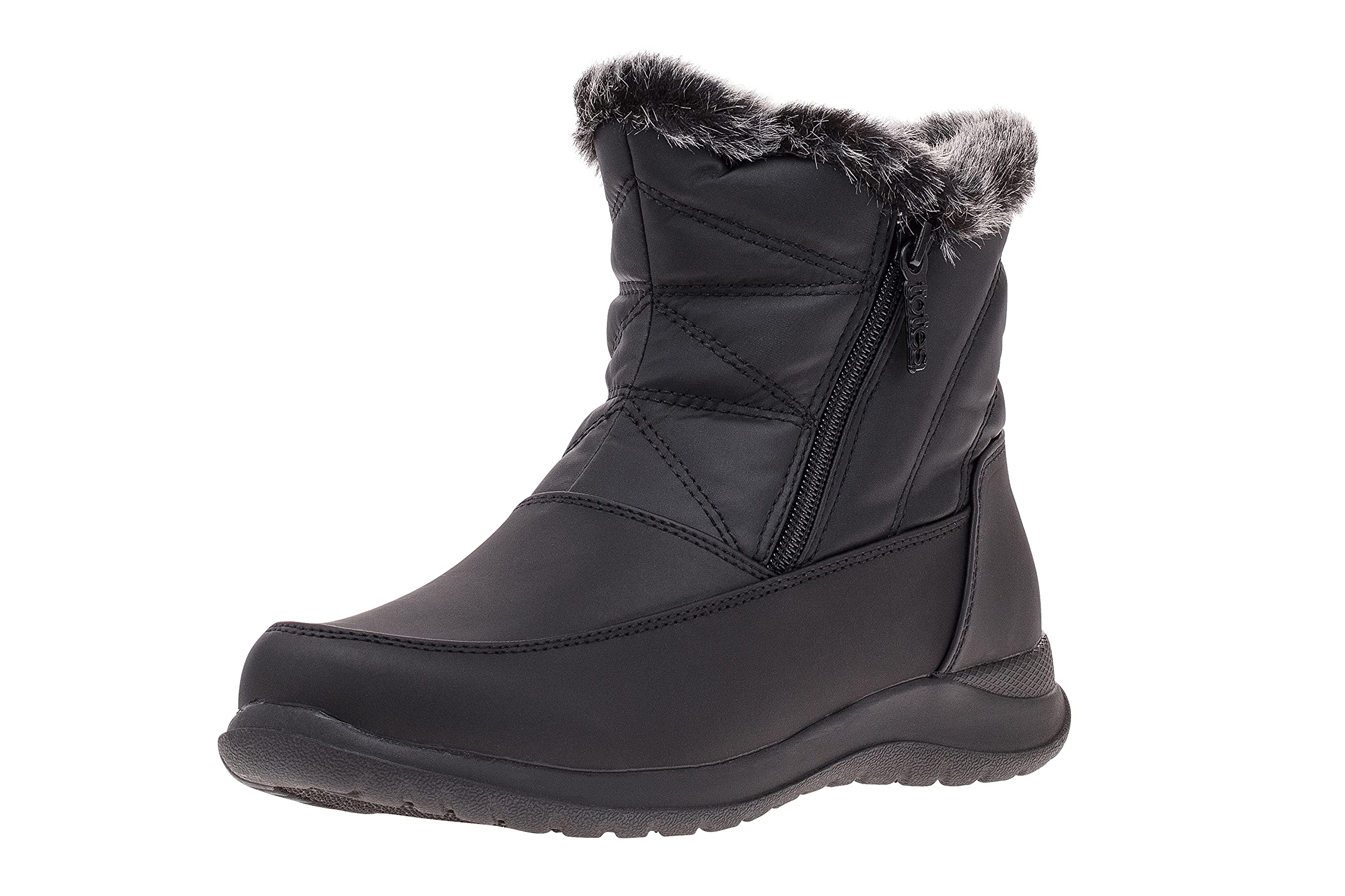 Photo 1 of totes Women's Bootie Zip Snow Boot, Black 9 Black