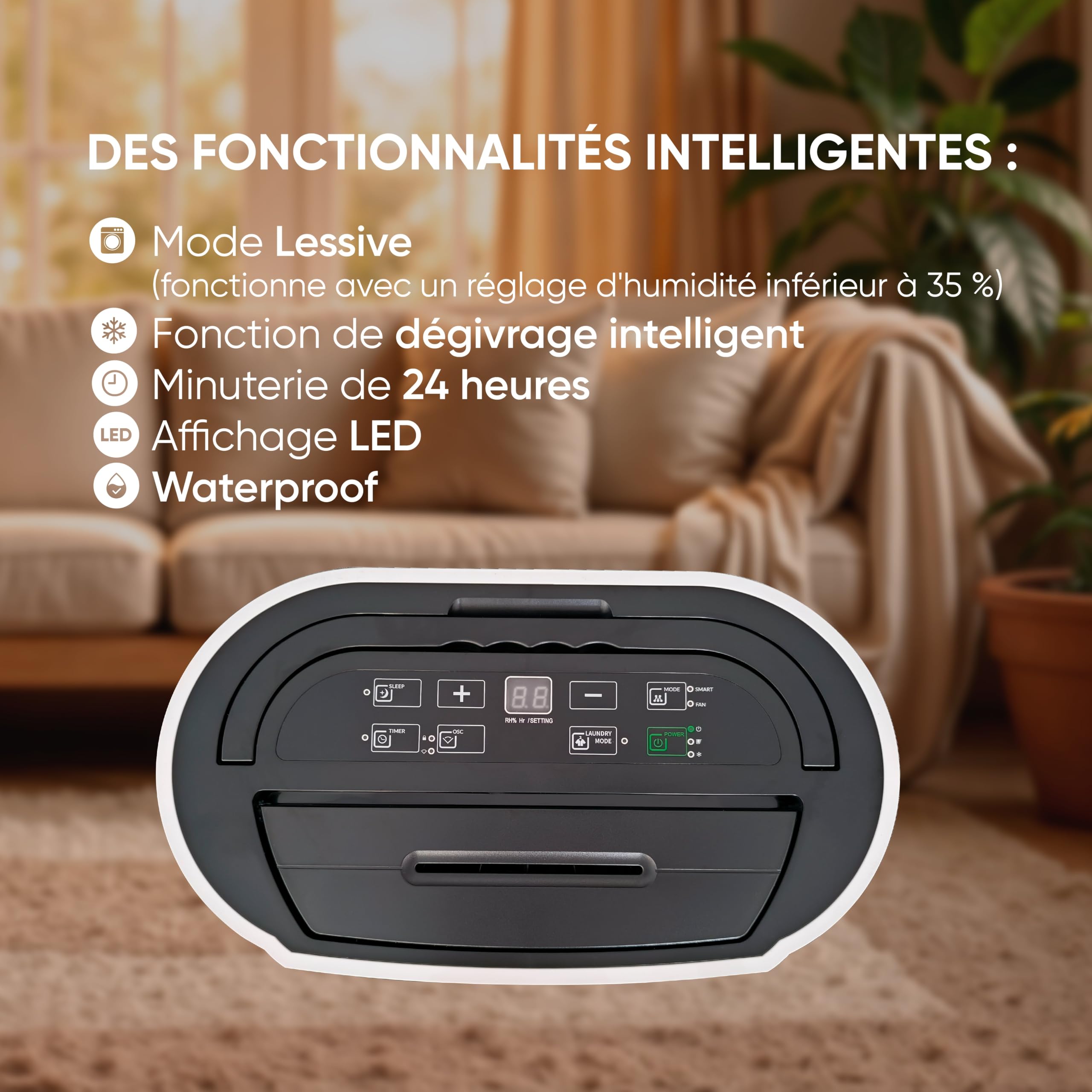 BESTHERM - Deshumidificador de aire BESTHERM - Keria 10L/día, depósito extraíble