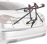 Allen Sports Deluxe+ 2-Bike Trunk Rack - Patented Quick Setup, Fits Sedans Hatchbacks SUVs, Secure Bike Carrier