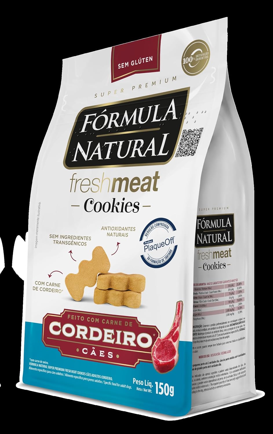 Fórmula Natural Cookies Para Cães Adulto Cordeiro 150g
