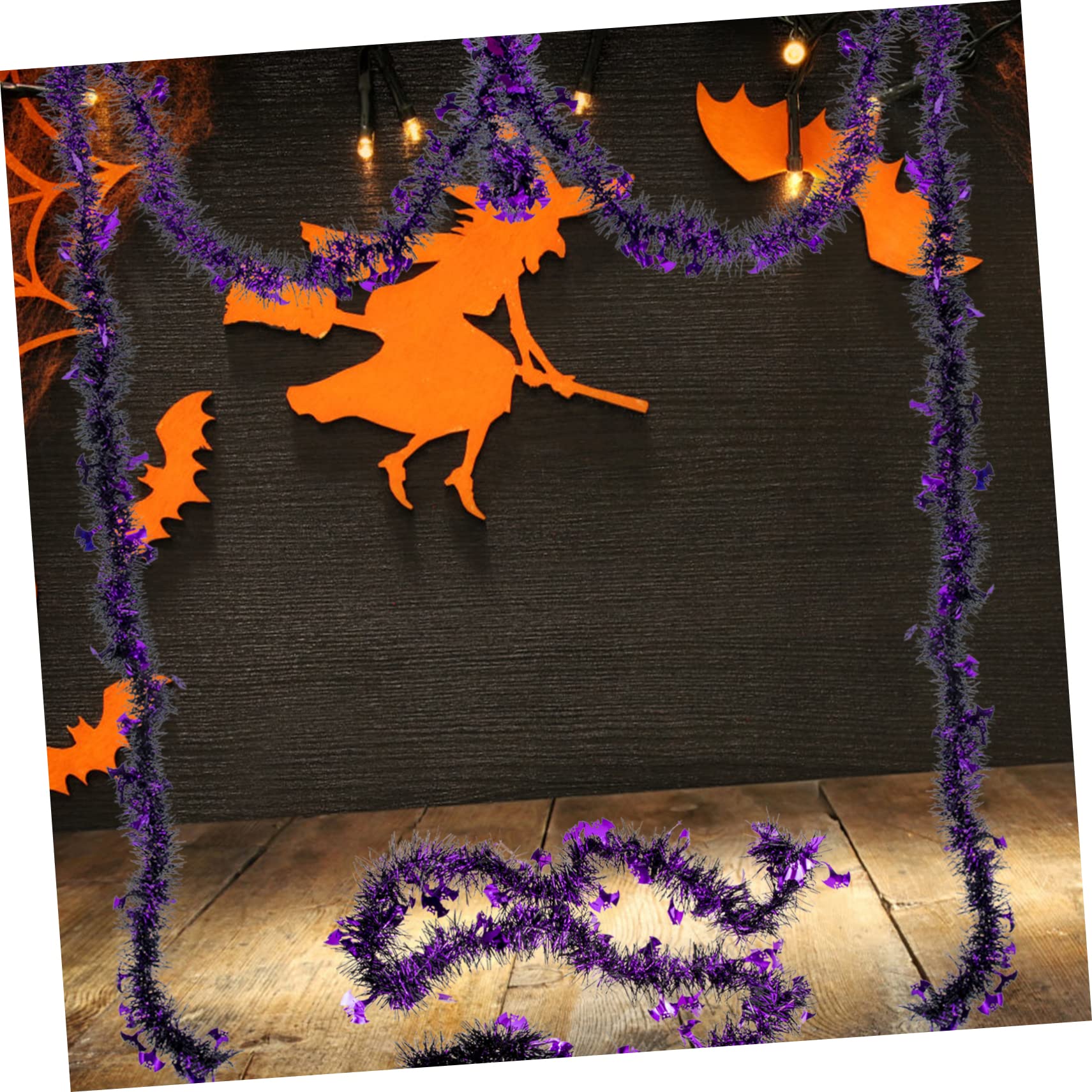 ABOOFAN 9stücke Teiliges Halloween Dekorationsset Mit Tinsel Girlande Für Innen Und Außendekoration Für Halloween-Partys Mit Leuchtenden Farben Und Flexibler Anwendung