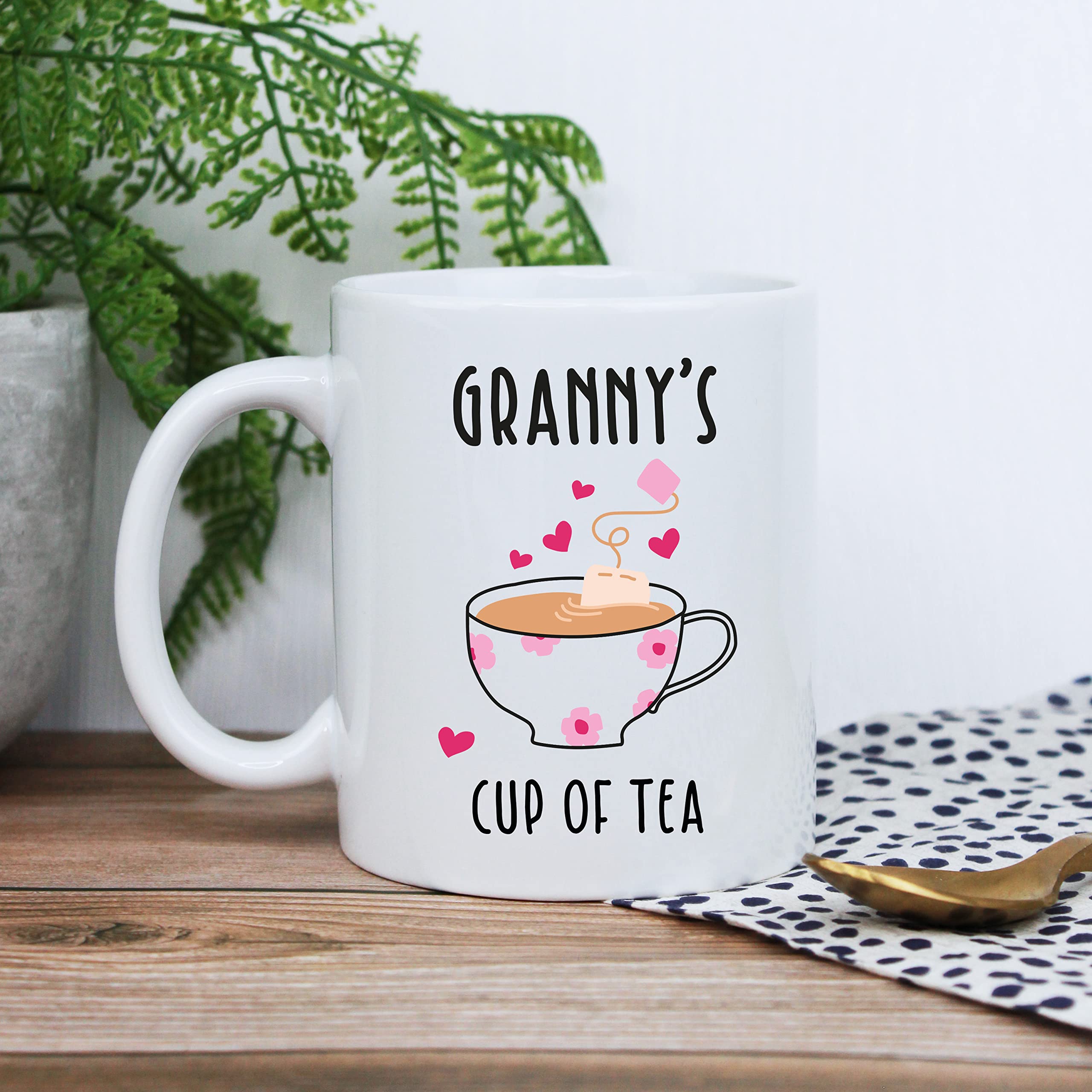 eBuyGB Granny's Cup of Tea Mug, 350ml Printed Coffee Mug, Mother's Day, Birthday Gifts for Granny