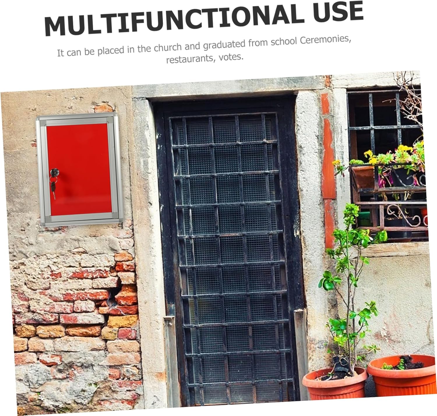 GANAZONO Modern Mailbox Wall Mount Lockable Security Box Aluminum Alloy Suggestion Box for Home