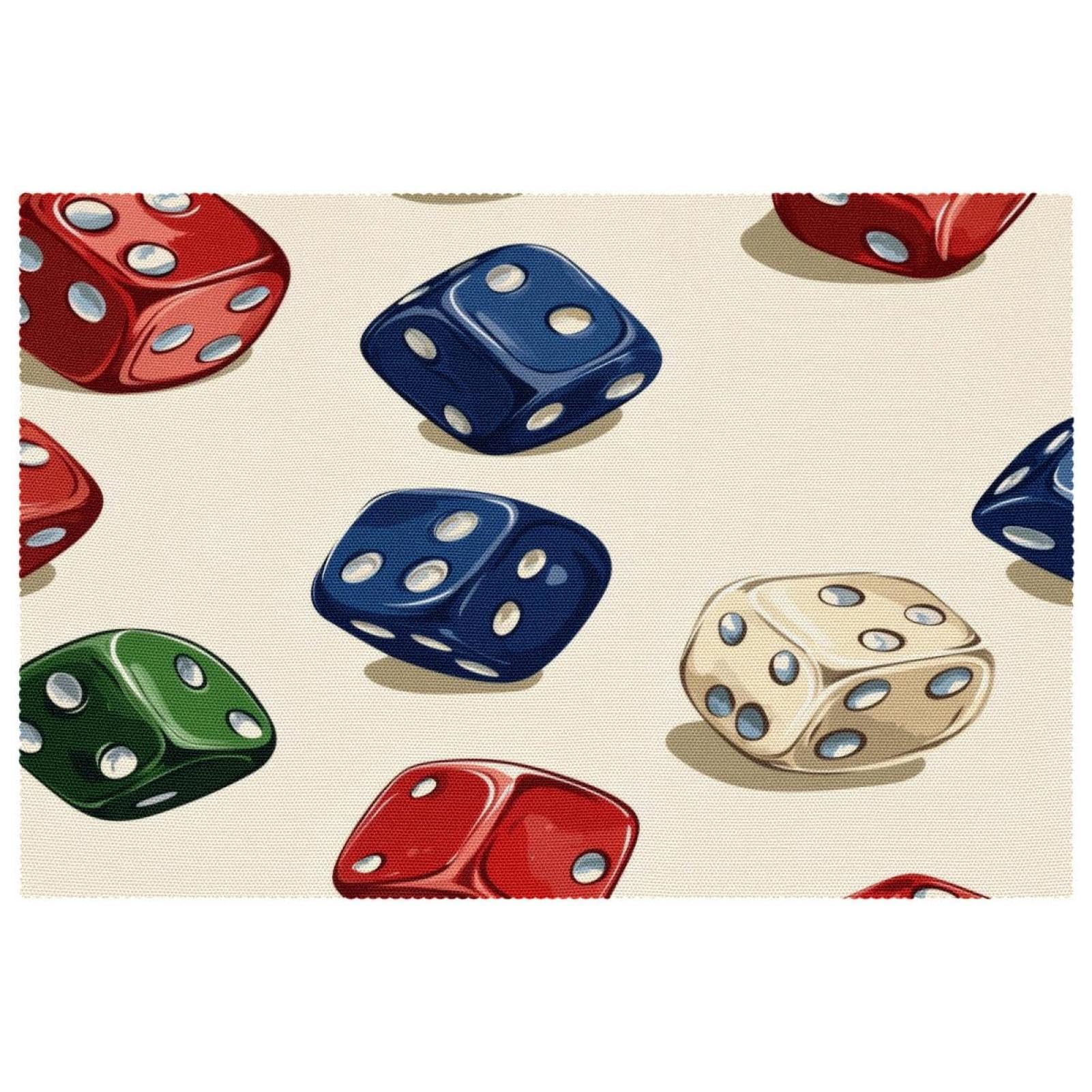 Sets de table de salle à manger haut de gamme lot de 6 dés colorés 45cm