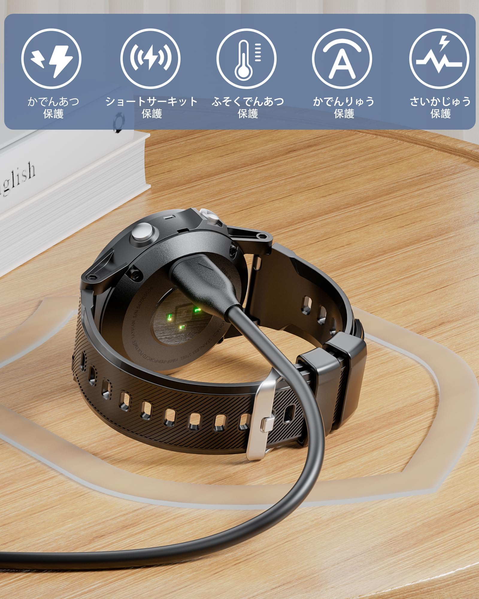 Amazon.co.jp: ガーミン互換 充電ケーブル USB充電ケーブル 1m Garmin 