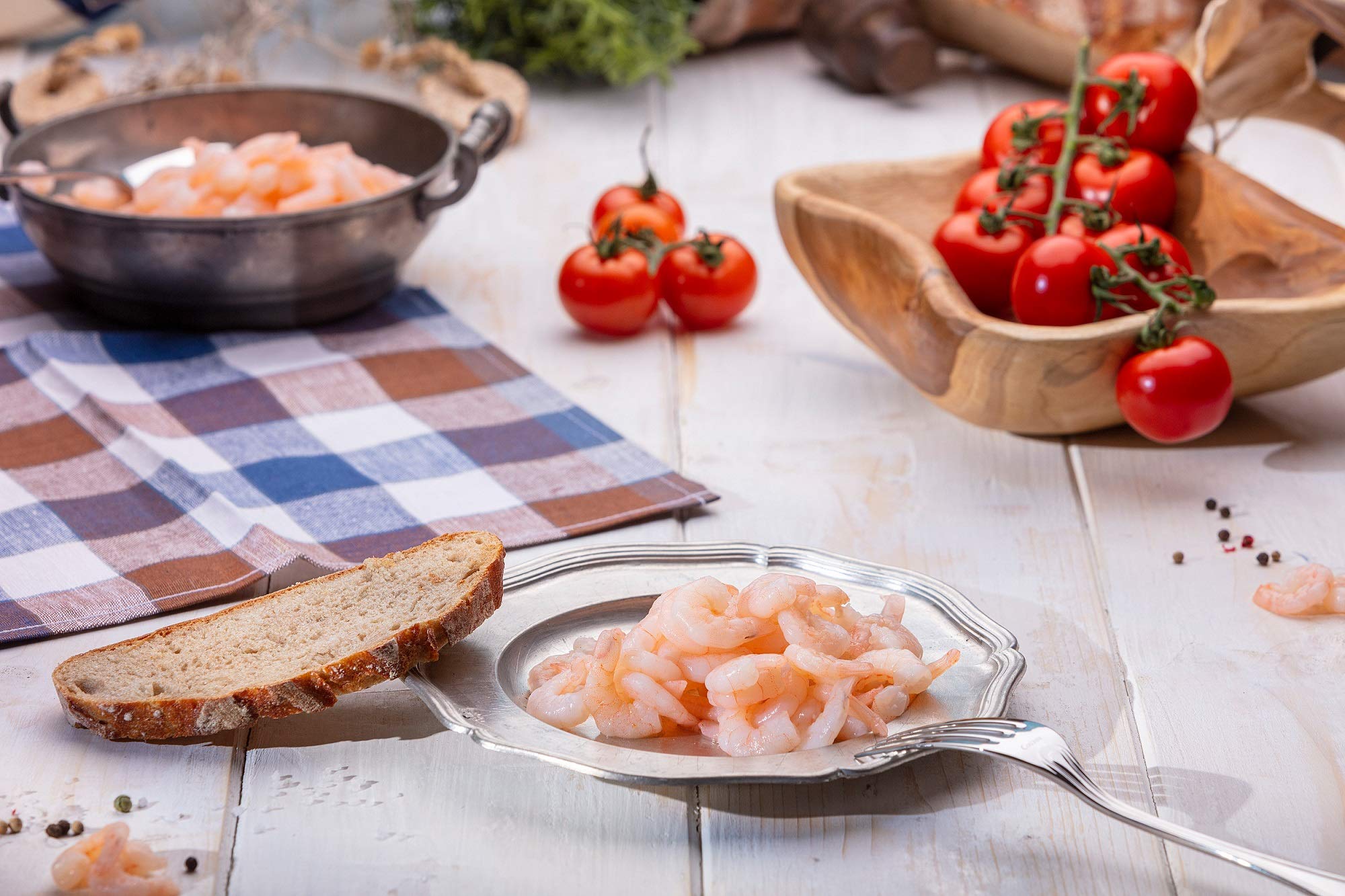 Garnelenfleisch Natur - gekocht, entdärmt - zur Herstellung köstlicher Salatkreationen - 500 Gramm