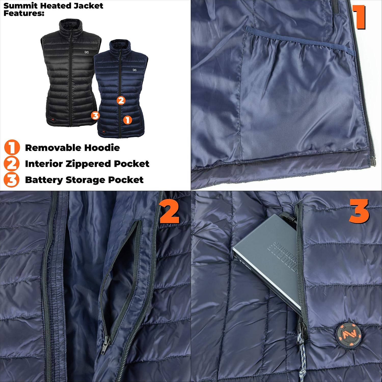 Mobile Warming Women's Summit Duck Down Heated Vest