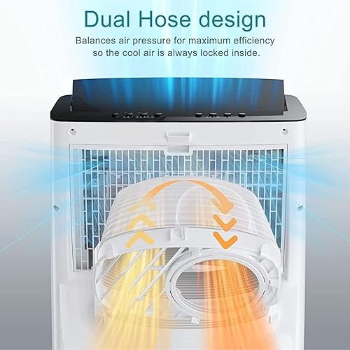 Miniatura 3 de Cooper&Hunter - Aire acondicionado portátil inversor de 14,000 BTU (12,000 BTU SACC) con bomba de calor con manguera doble, deshumidificador y