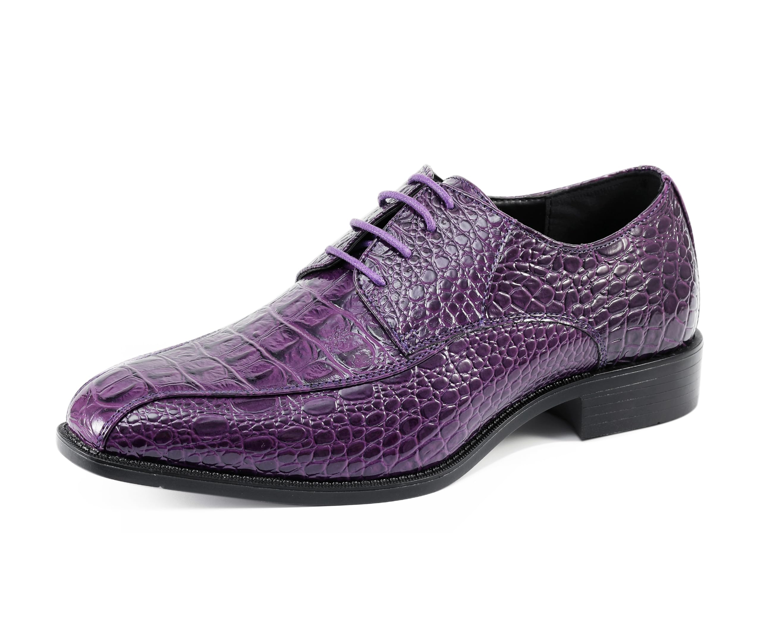 Amali Harvey Fashion Mens Dress Exotic Shoes Croco Lace up Oxford Formal Shoe for Men