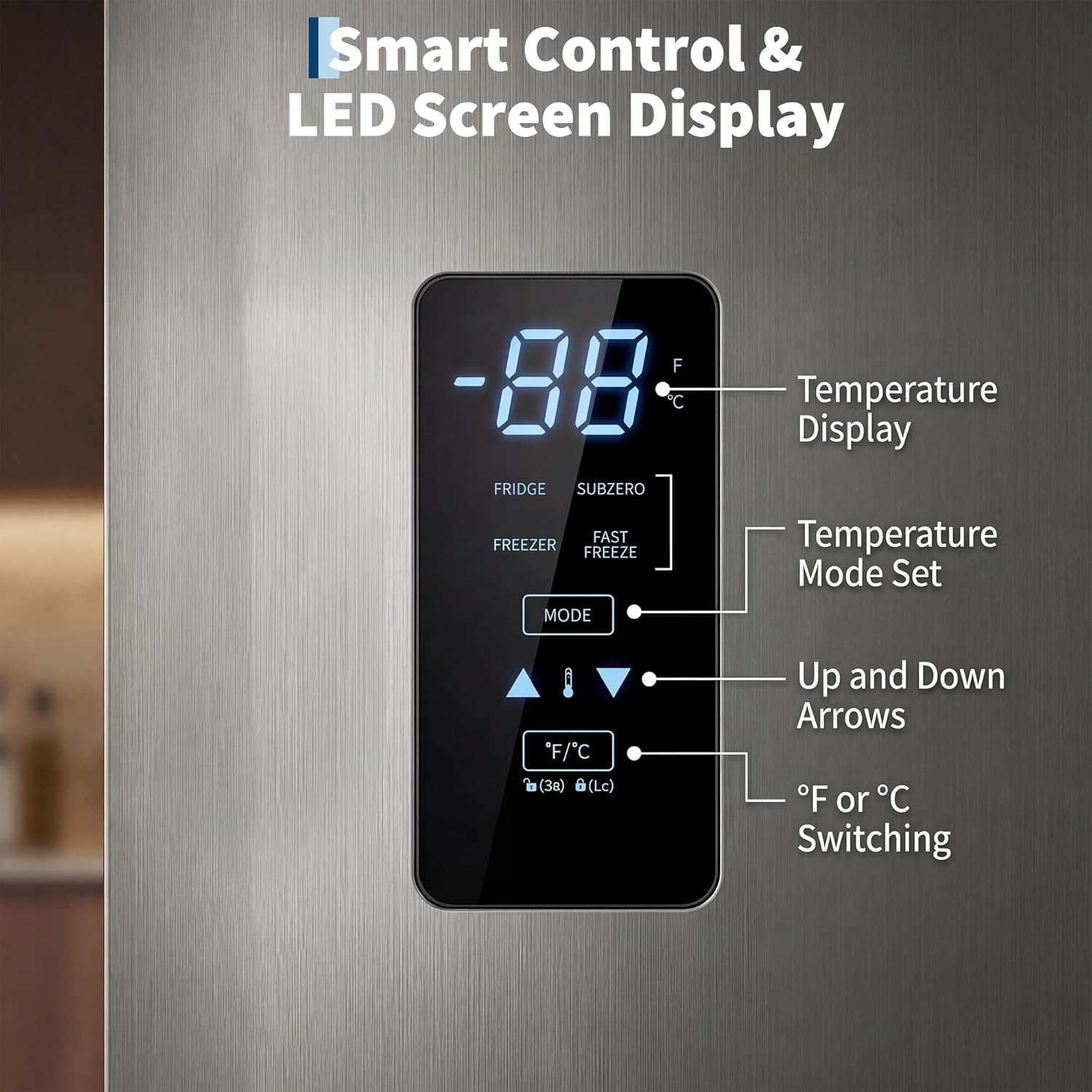 Garvee 17 Cu.ft. Convertible Upright Freezer, 480L Capacity Standing Up Freezer with No Frost & Digital Control, Ideal for Garage, Kitchen, Home, Office