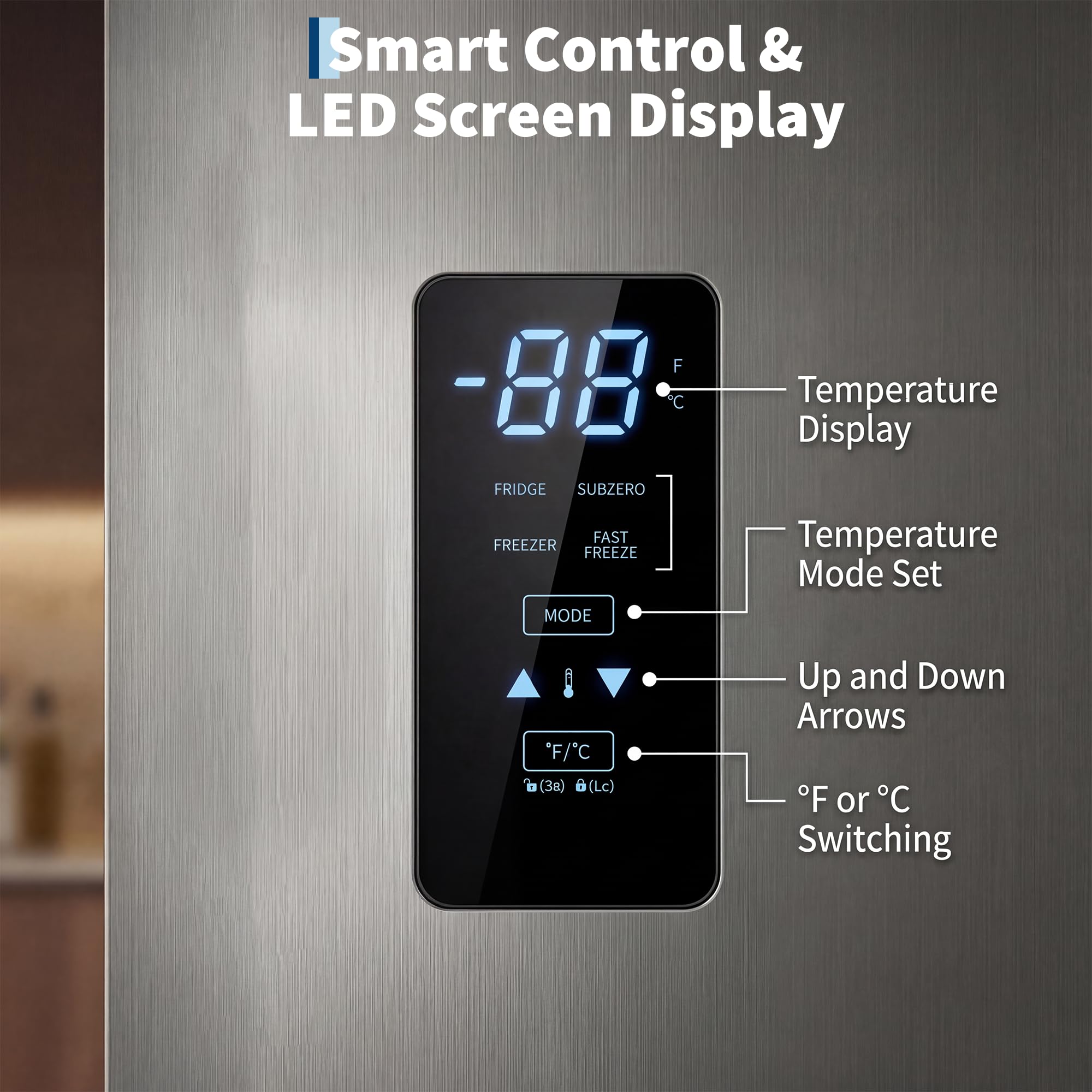 Garvee 17 Cu.ft. Convertible Upright Freezer, 480L Capacity Standing Up Freezer with No Frost & Digital Control, Ideal for Garage, Kitchen, Home, Office on Fridge.com