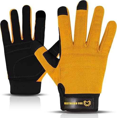 Miniatura 10 de Guantes de trabajo de seguridad, guantes de jardinería resistentes para hombres, a prueba de espinas, acolchados, protección de palma, pantalla