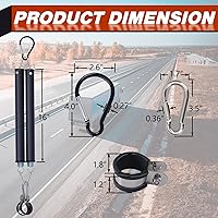 Vista 5 de Cheemuii Kit de Resorte Tensor Doble de 16" con Soporte para Manguera de Remolque, Resorte Tensor Resistente para Kit de Líneas de Aire de Camión