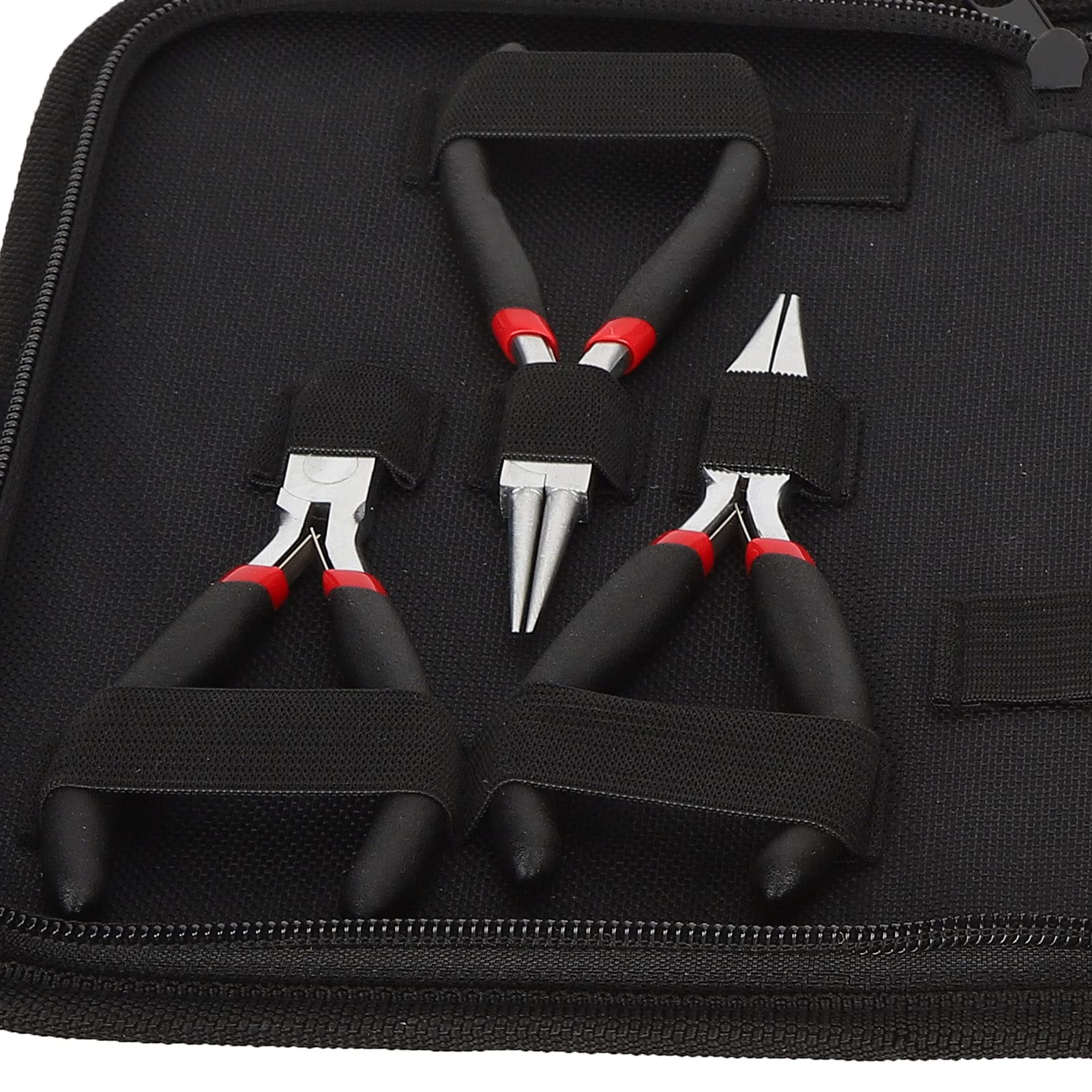 Multizenic Schmuckherstellungszubehör-Kits, Zubehör für DIY-Schmuckherstellungskits, handgefertigte Perlenwerkzeuge mit Zange, Schere und Aufbewahrungsbox, komplettes Set für die Reparatur