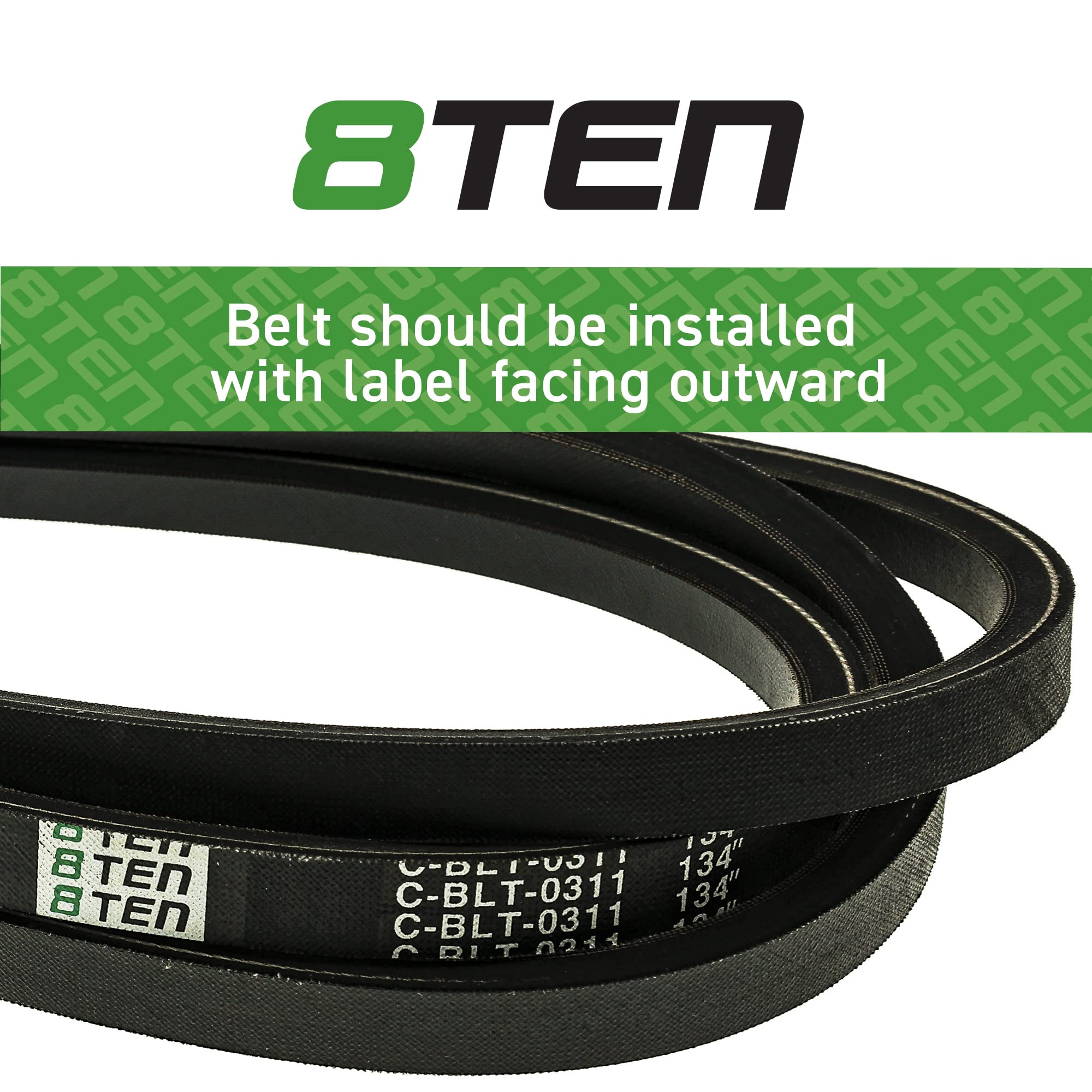 Amazon.com : 8TEN Raw Edge Drive Belt for John Deere M665 Ztrak 60