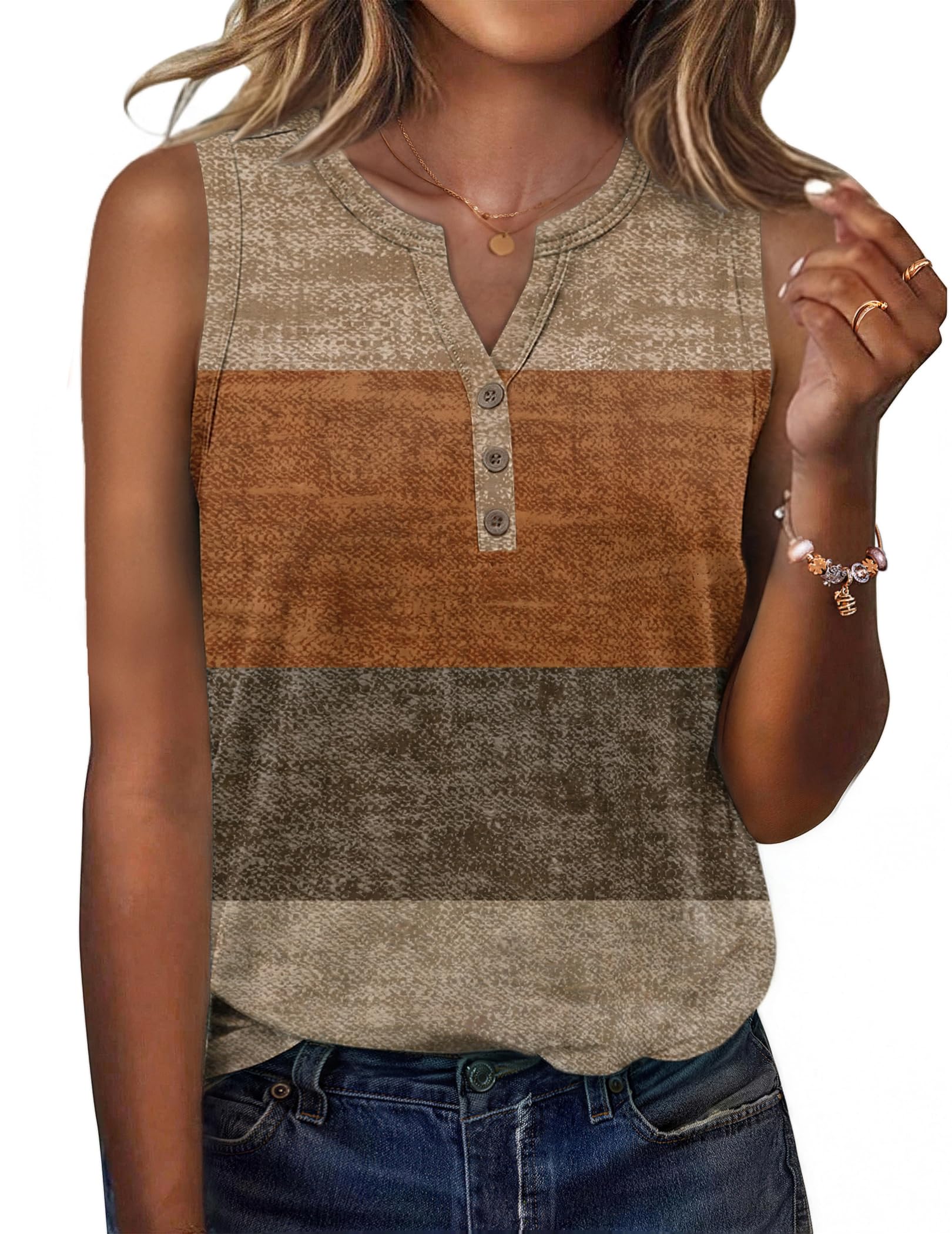 Zeagoo Womens Tank Tops 2026 Loose V Neck Spring Summer Tops Business Dressy Sleeveless Shirts