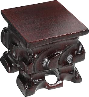 復古実木精雕香炉展示台 木製花鉢置台 安定構造の仏像台 観葉植物鉢用プランタースタンド