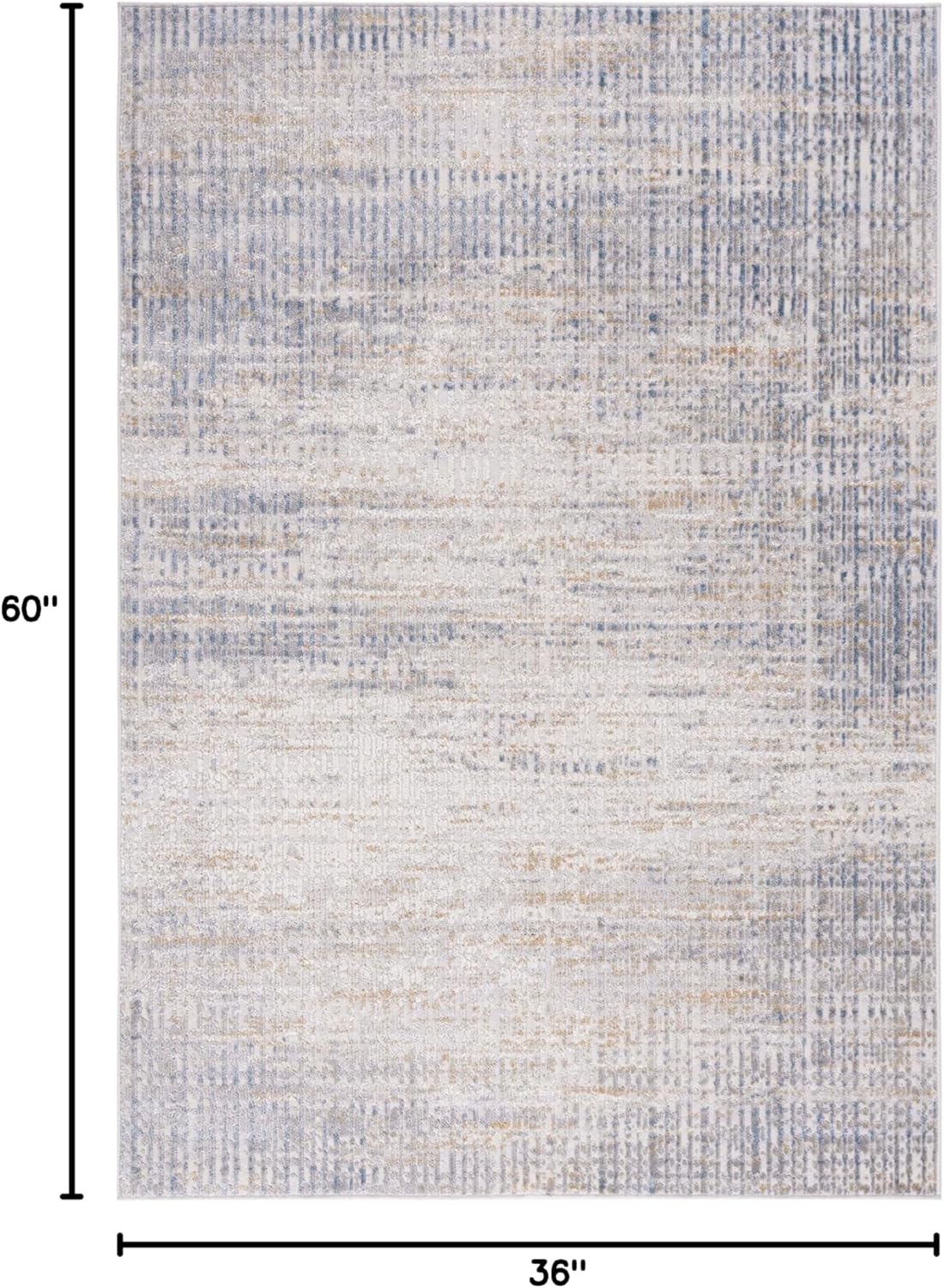 SAFAVIEH Palma Collection Accent Rug - 3' x 5', Beige & Light Blue, Non-Shedding & Easy Care, Ideal for High Traffic Areas in Living Room, Bedroom, Dining (PAM356B-3)