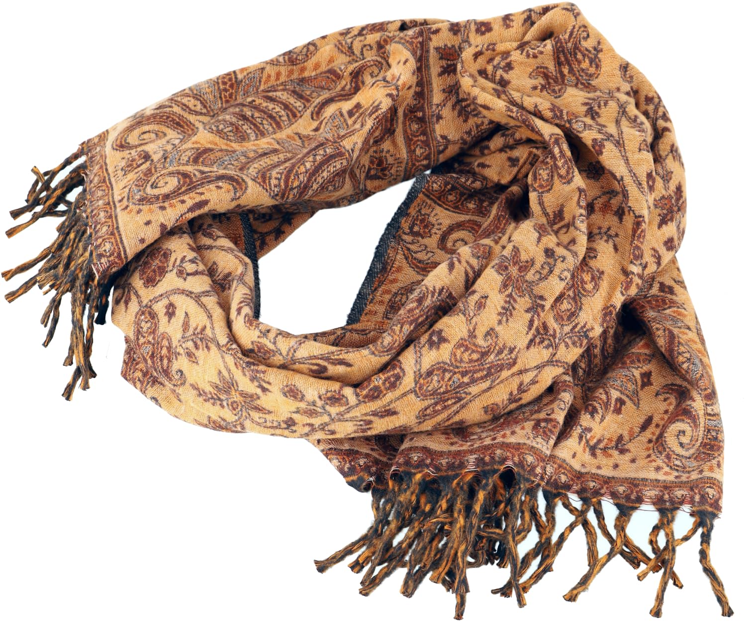 GURU SHOP Weicher Pashmina Schal/Stola mit Paisley Muster, Herren/Damen