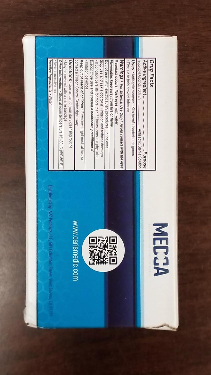 Alcohol Prep Pads, Sterile, Medium, 2-Ply Cotton Gauze - Individually Wrapped (100 Count)