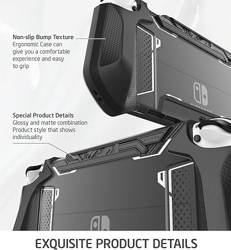 Miniatura 6 de Mumba Funda acoplable para Nintendo Switch OLED 2021, Blade Series TPU Grip Funda protectora Accesorios compatibles con controlador Joy-Con de 7