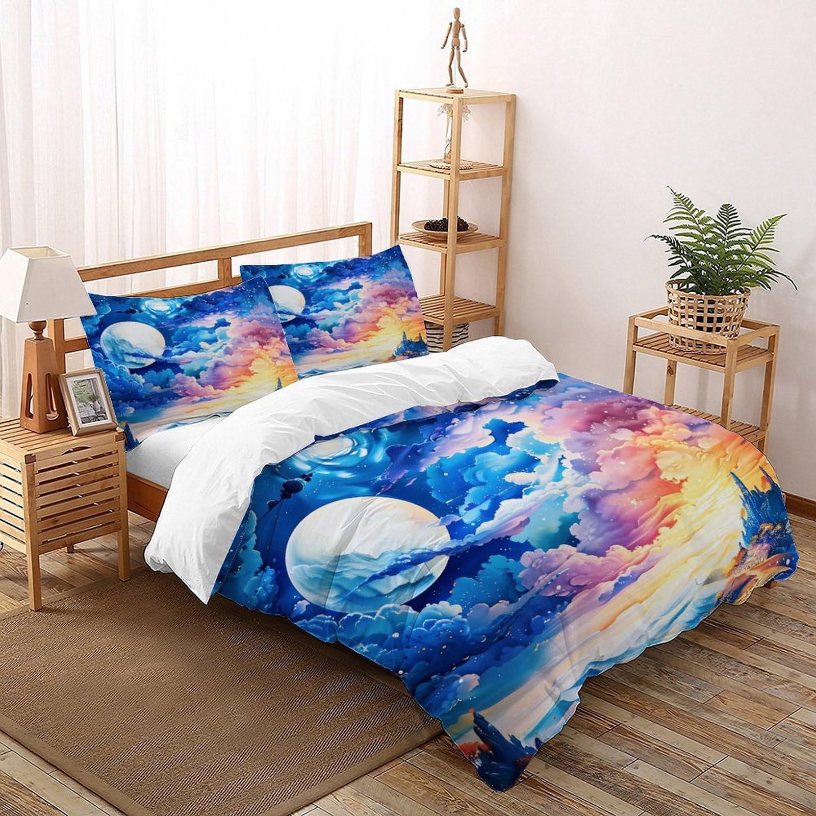Housse de couette respirante Abeille lit simple 135x200cm parure animalière 3D