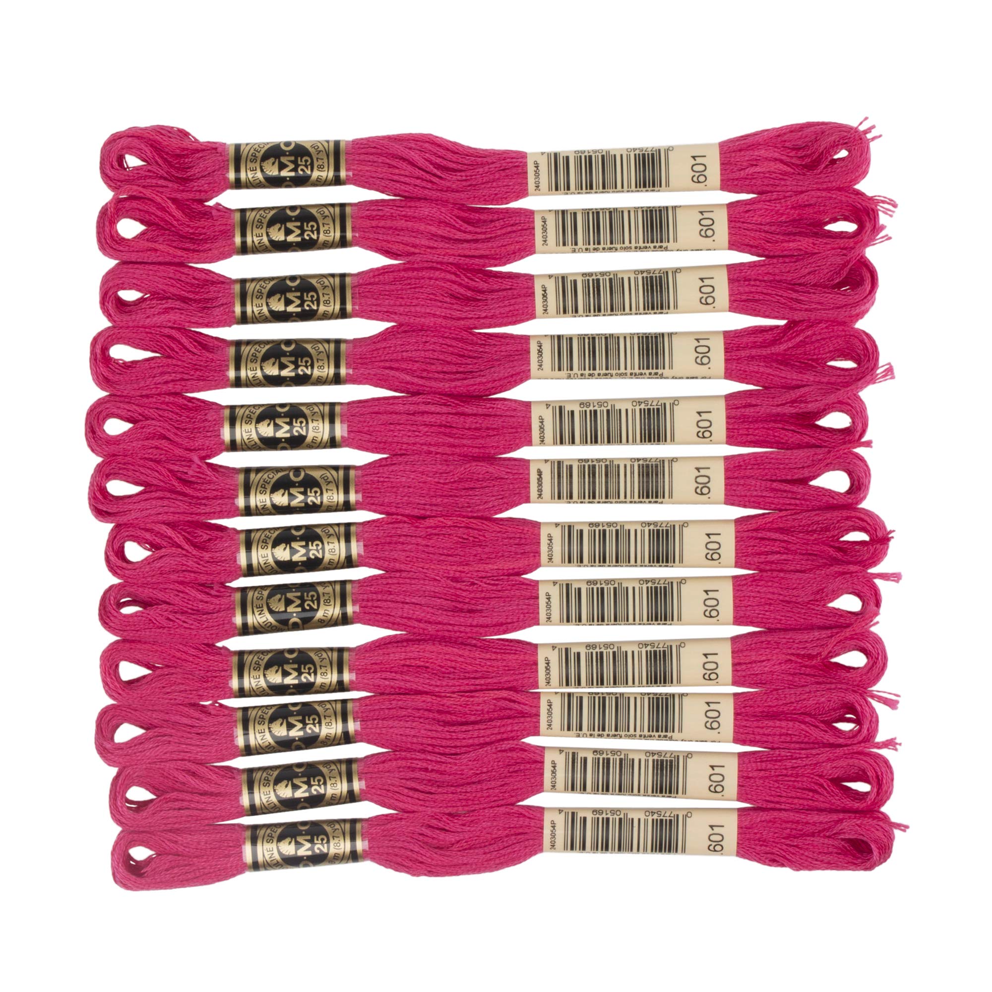 Amazon.co.jp: DMC 25番糸 刺繍糸 12束入 #601 ピンク系 DMC25B : Hobbies