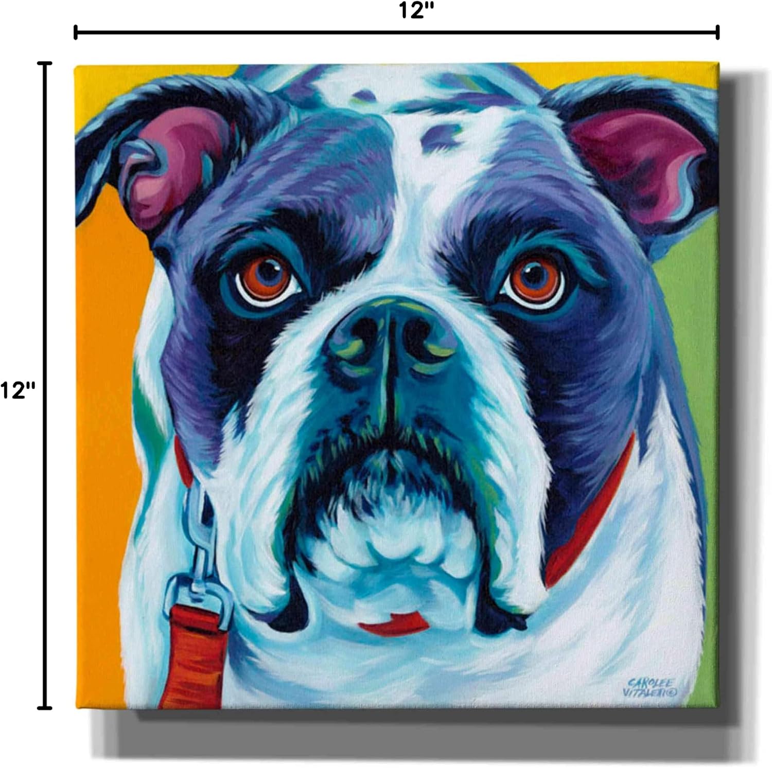 Epic Graffiti 'Cute Pups II' by Carolee Vitaletti Canvas Wall Art, 12"x12"