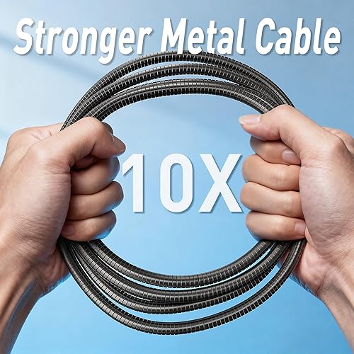 Miniatura 4 de Cable de carga para iPhone de 6 pies con certificación MFi para gatos y perros, cable Lightning trenzado de metal con carga rápida 3A, compatible