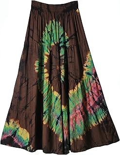 ATM Tie Dye Comfort Maxi Long Skirt Bohemian Elastic Waist Handmade Plus Size