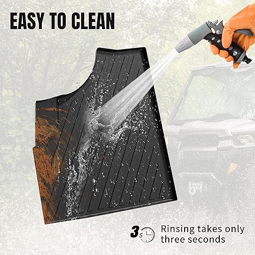 Miniatura 7 de Alfombrillas TPE para Can-Am DefenderDefender MAX Accesorios 2016-2025, 2 piezas de protección para todo tipo de clima, forros de piso de primera