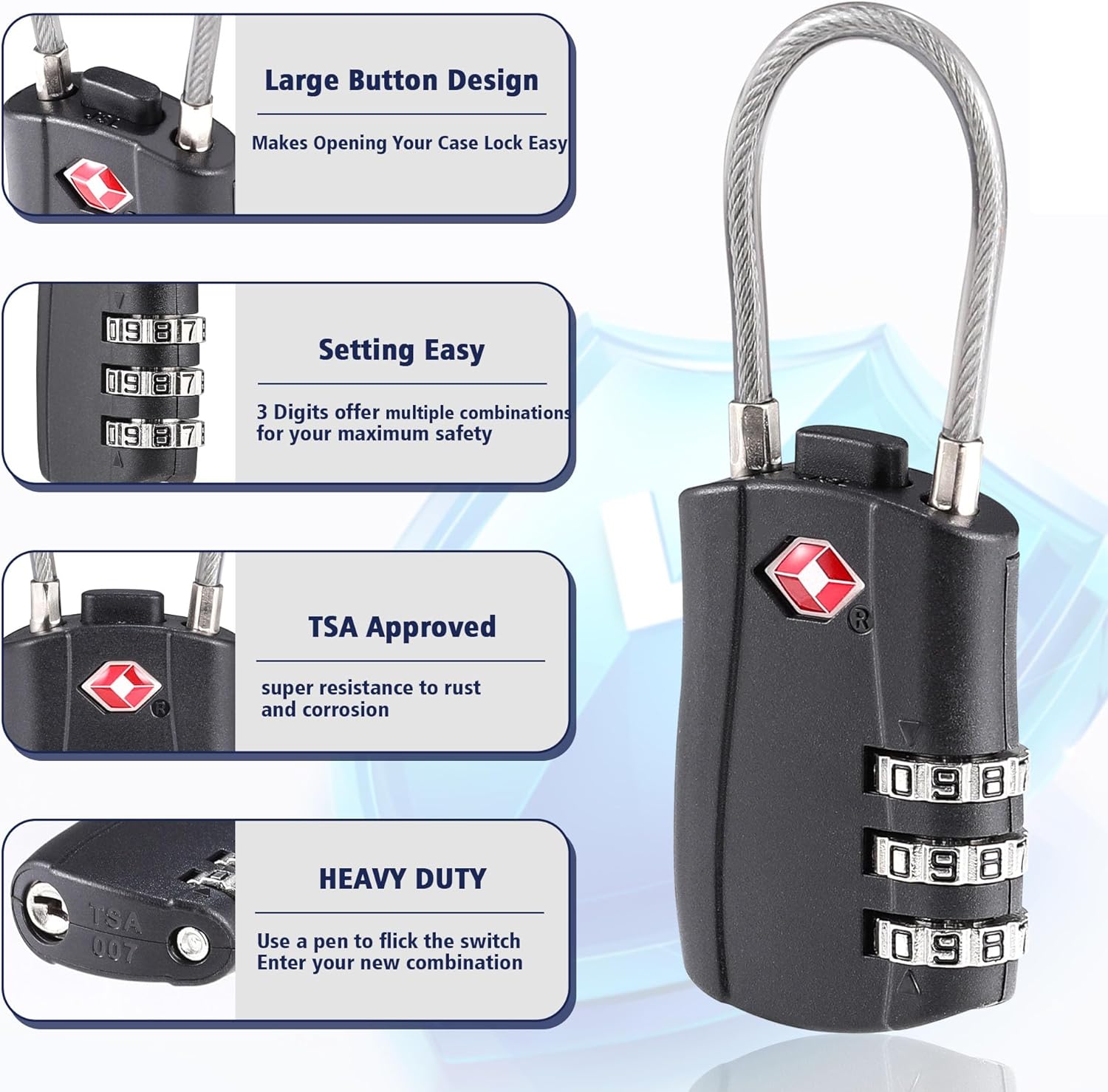 Shotgun Case with TSA locks, Gun Case 52" Thick Padding Rifle Cases, Rifles Bag Accessories Lockable Zippers for Firearm Storage