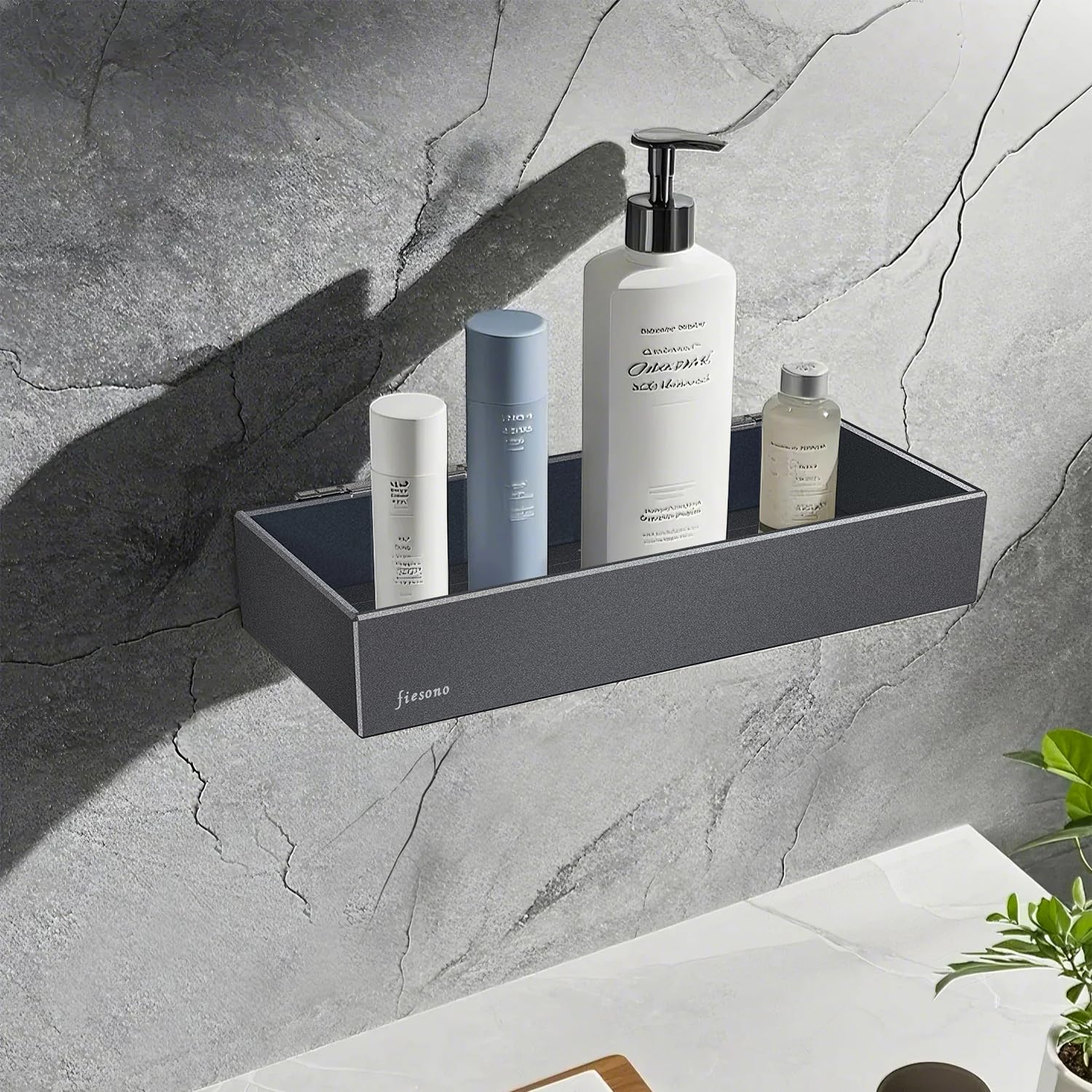 FIESONO Metal Shower Caddy with Hooks Rustproof Shower Shelves for Bathroom Storage Kitchen Spice Large Capacity Holder Organizer