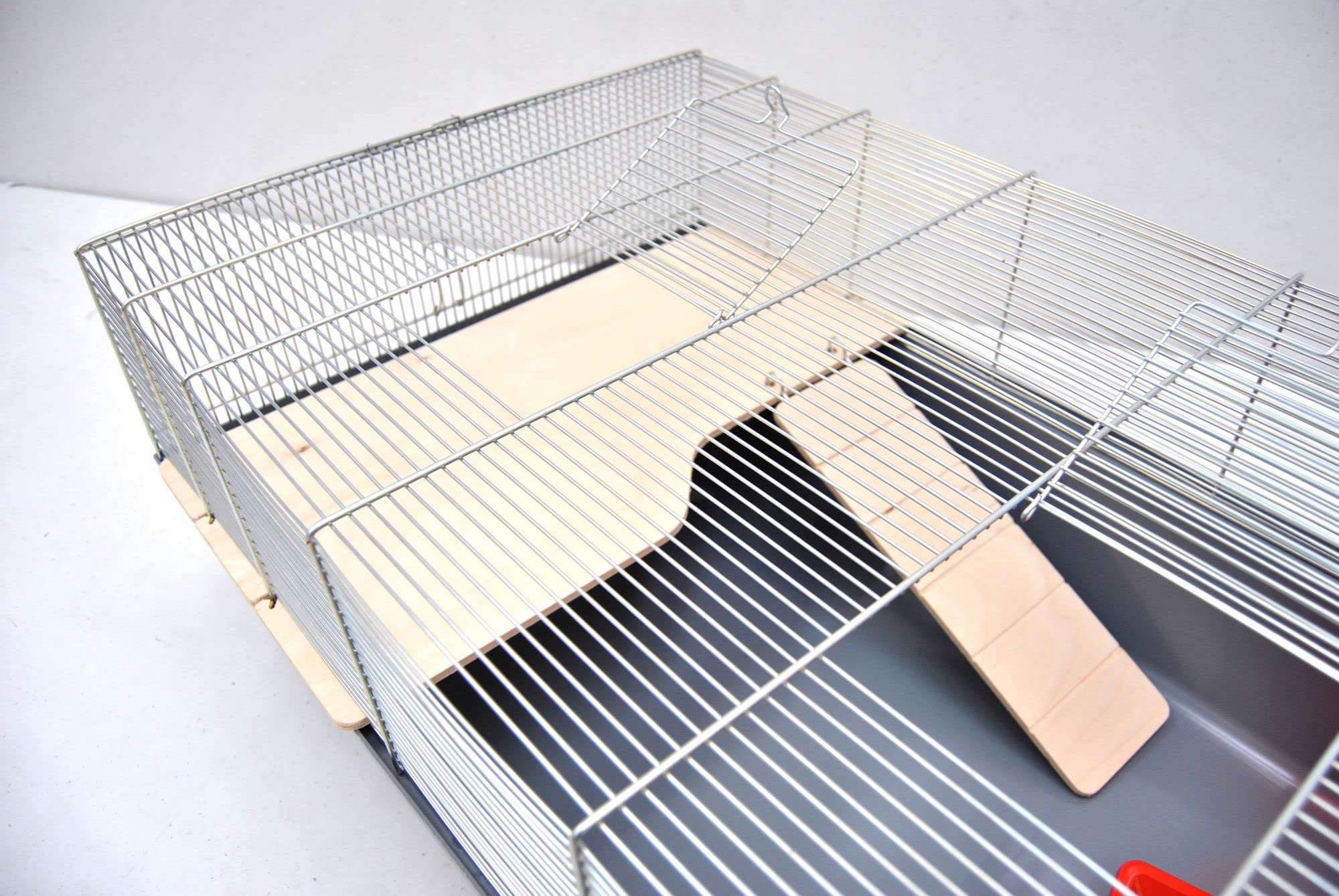 Mäusekäfig Hamsterkäfig Nagerkäfig 78x47x30cm grau mit Zubehör