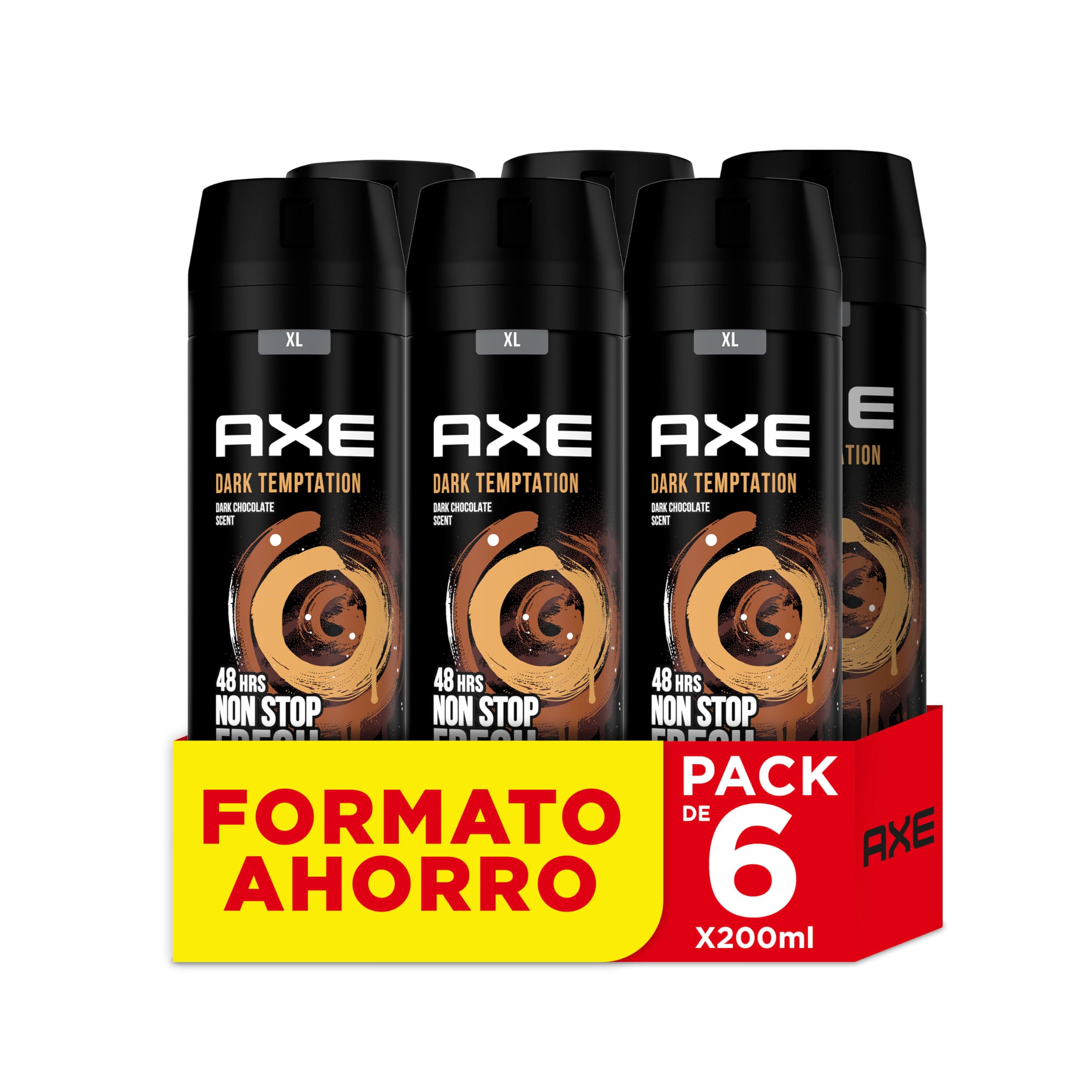 Axe Desodorante para Hombre Bodyspray Dark Temptation 200ml - Pack de 6