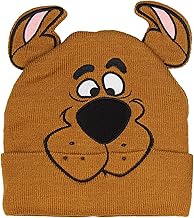 Bioworld Scooby Doo Costume Hat Beanie Embroidered Scooby Original Cartoon Network Face,Brown,One Size