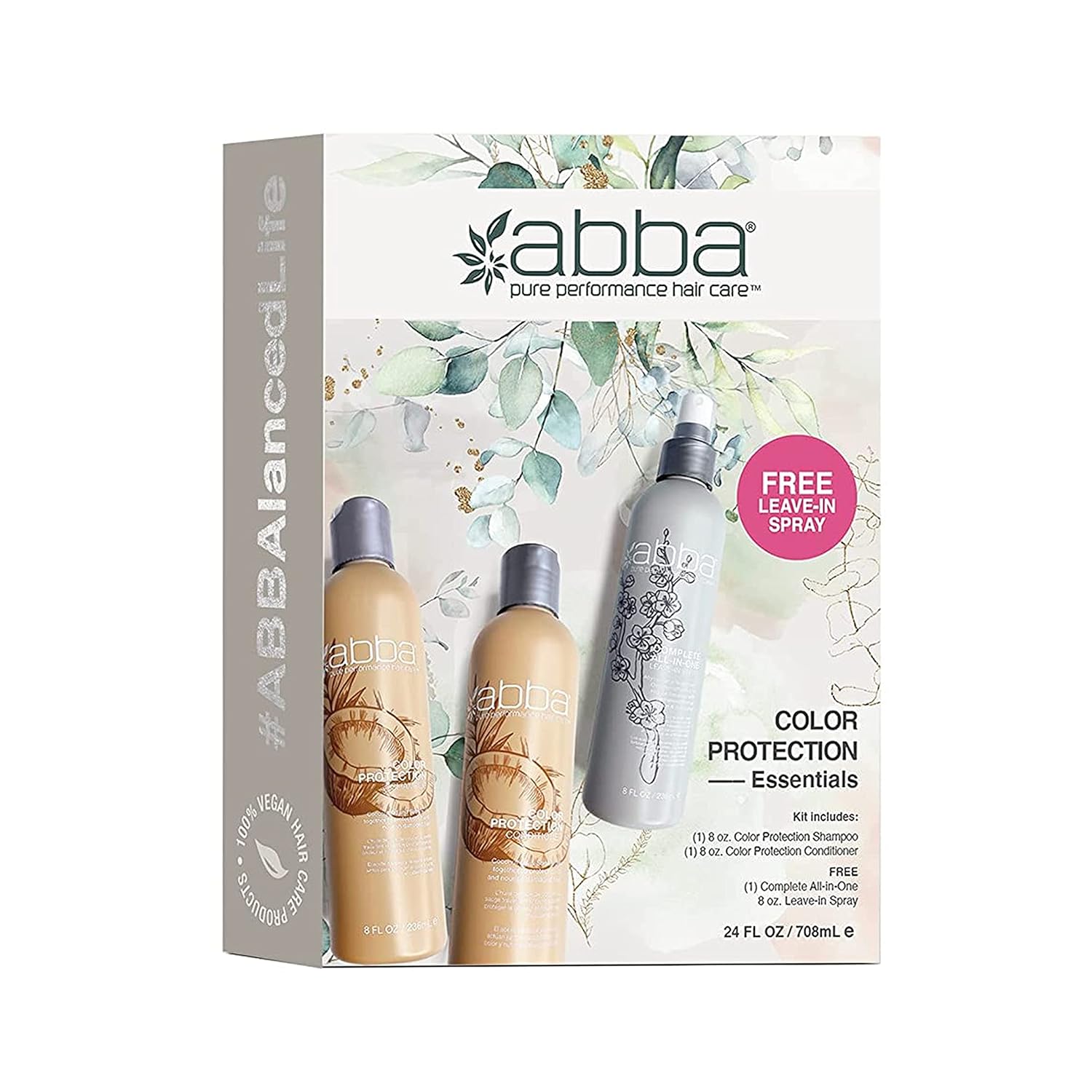 ABBA - Pure Essentials Value Trio – Shampoo, Conditioner & Bonus All-In-One Leave-In Spray