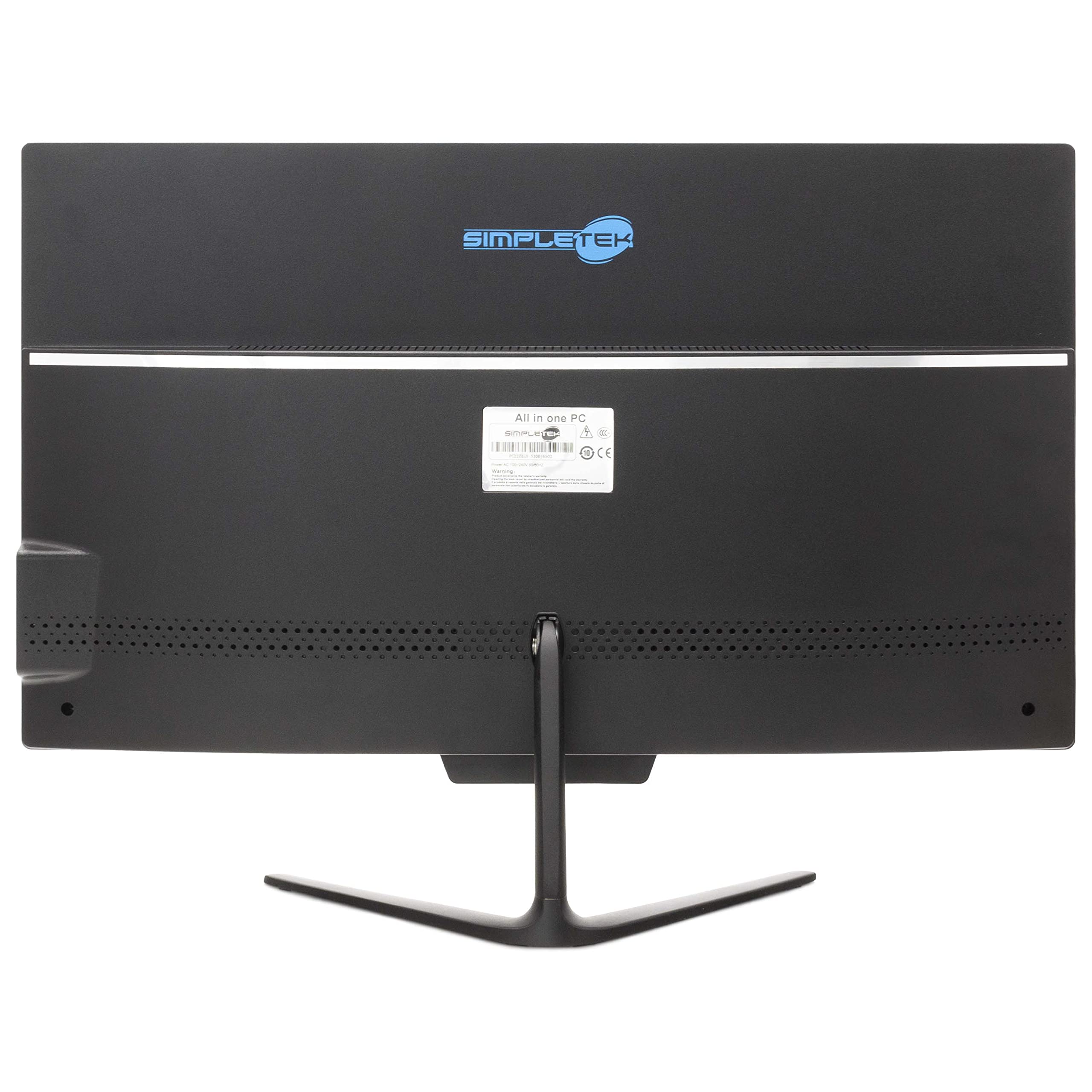 SIMPLETEK PC All in One Core i5 Fino 3.10GHz 8GB SSD 480GB | 22" Full HD Windows 10 Pro | Webcam integrata VGA HDMI WiFi5 Computer Aio Fisso Casa Lavoro