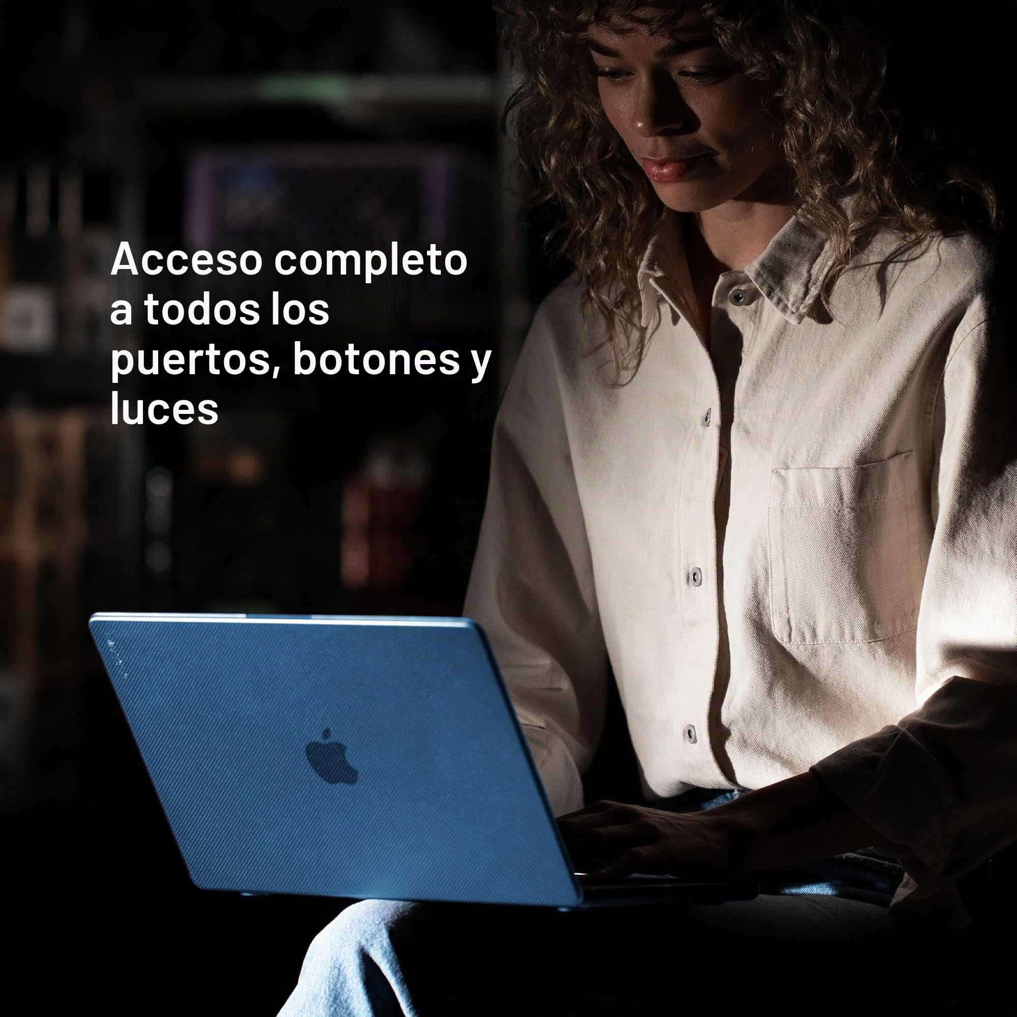 Incase Dots Hardshell with Makrolon® - Carcasa rígida protectora para MacBook Air 13" 2022, 2021, 2020, 2019, 2018 M1 - Resistente a los arañazos y ligera - Cobalto
