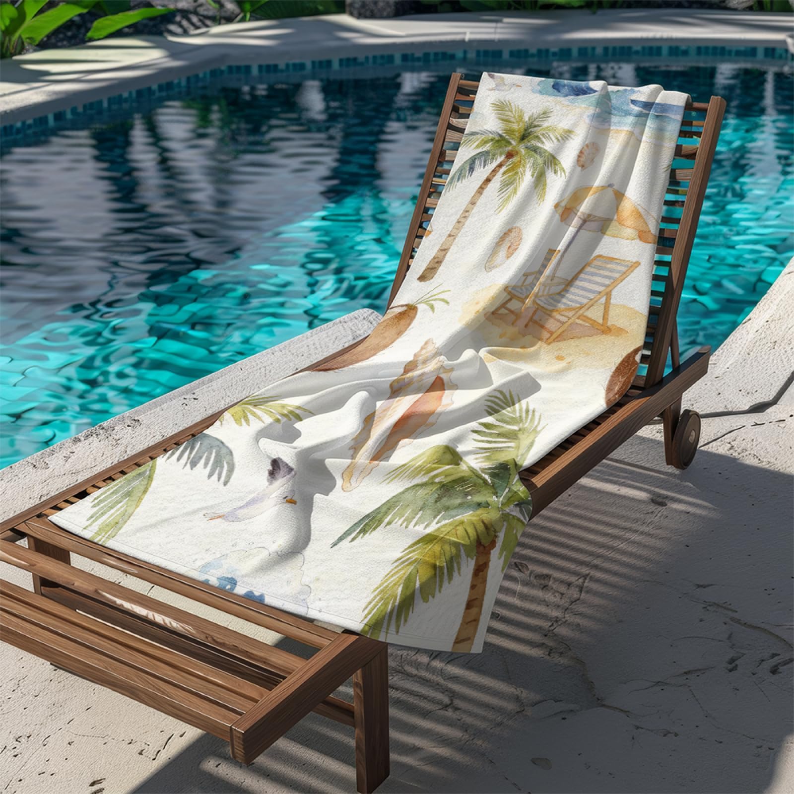 Fouta PlageShells De Plage Blanche Modèle Surdimensionné avec Diverses Tailles, Respirante et Portable, Parfaite pour Voyages Sorties Piscine et Usage Extérieur Quotidien 90x160 cm