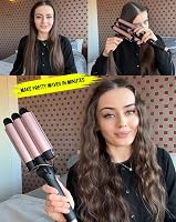 Mistcado 3 hengeres hullám göndörítő 25mm kerámia turmalin LCD kijelzővel arany 5