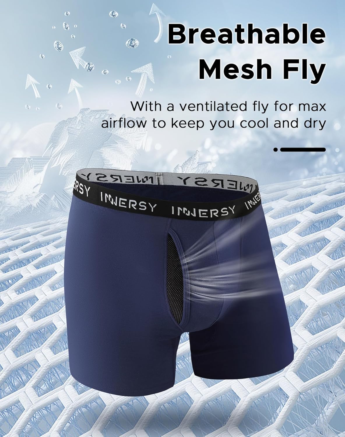 INNERSY Men's Big and Tall Boxer Briefs Cotton Stretch Moisture Wicking Underwear 5-Pack - Image 6