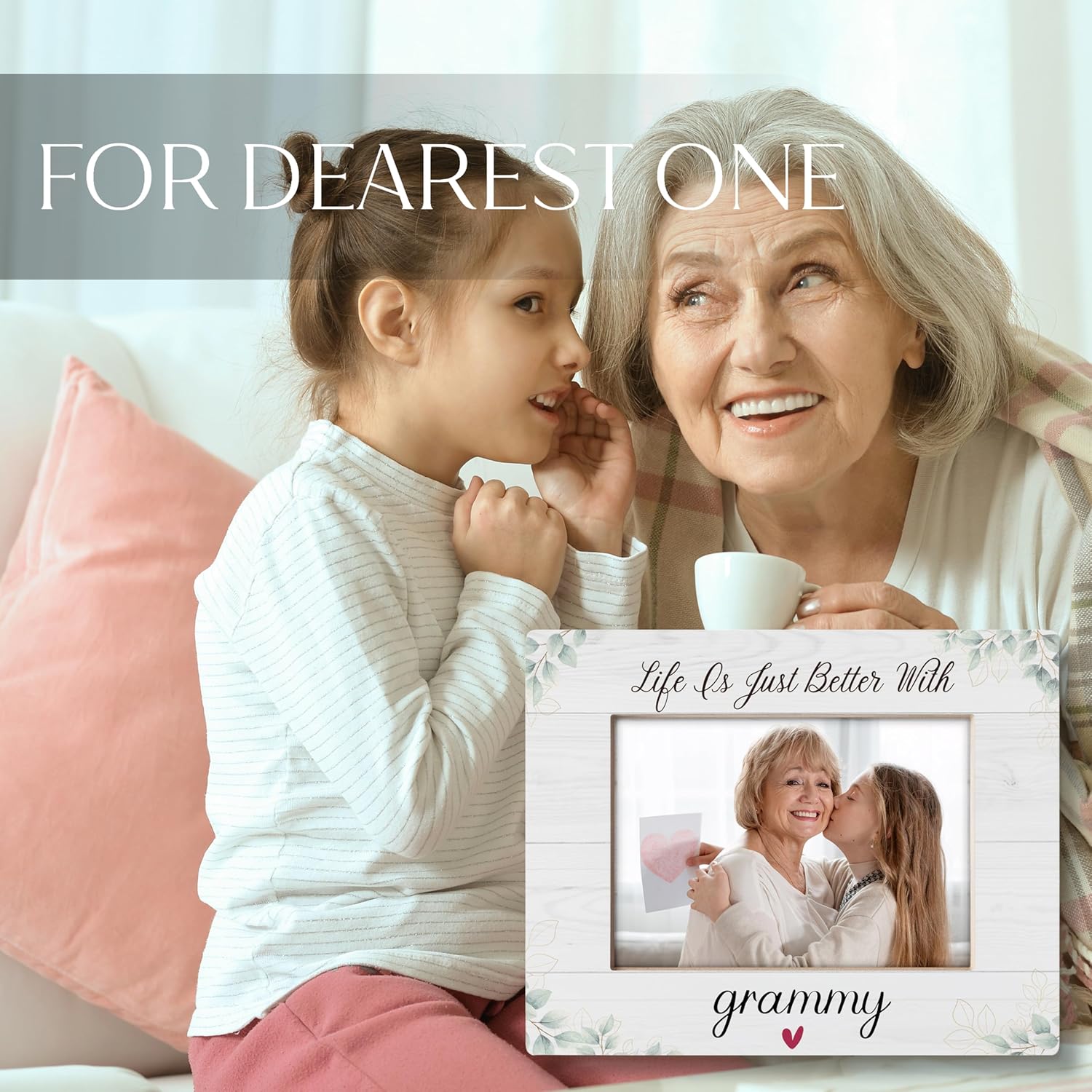 Grammy Picture Frame 5x7, Grammie Grandma Gifts for Birthday Christmas from Grandkids, Life is Just Better With Grammy Picture Photo Frames for Tabletop Desk Decor - Image 5