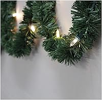 Vista 10 de Guirnalda de Navidad de 5.5 metros de Brite Star con luces blancas cálidas - Perfecta para decoración de repisa de chimenea interior o exterior, luz